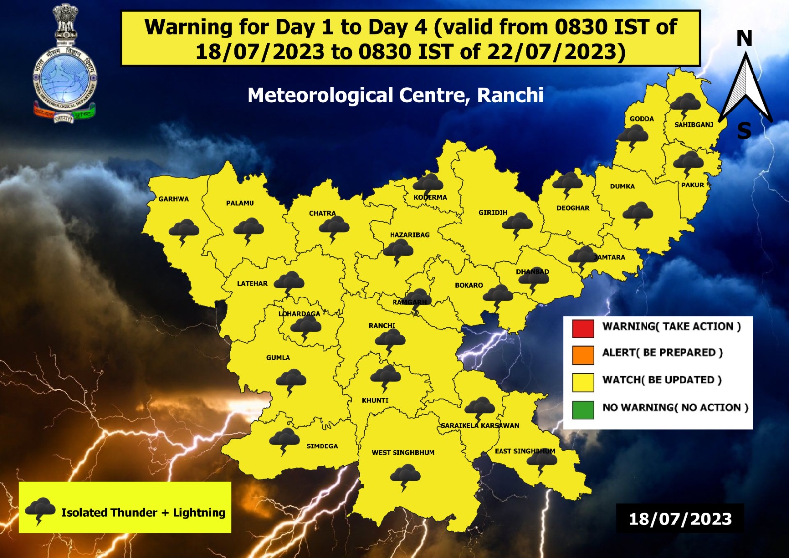 बंगाल में बन रहा है नया साइक्लोनिक सर्कुलेशन, झारखंड में सप्ताह भर होगी झमाझम बारिश