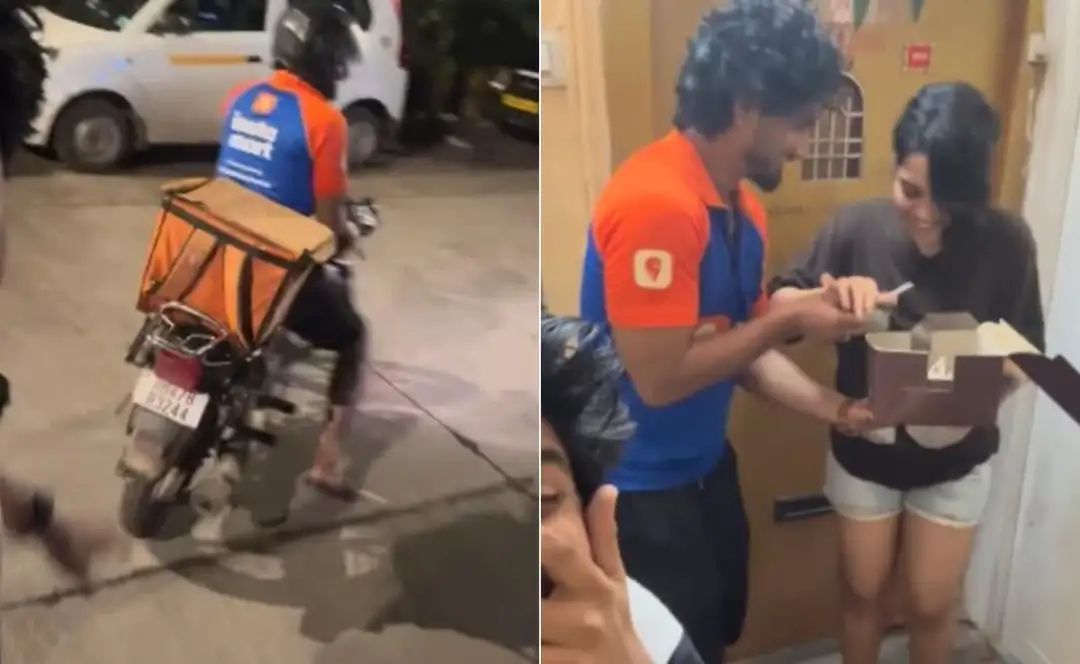गर्लफ्रेंड के बर्थडे पर स्पेशल सरप्राइज देने पहुंचा बॉयफ्रेंड, डिलीवरी बॉय बनकर किया ऐसा काम कि वीडियो वायरल हो गया, आप भी देखिए