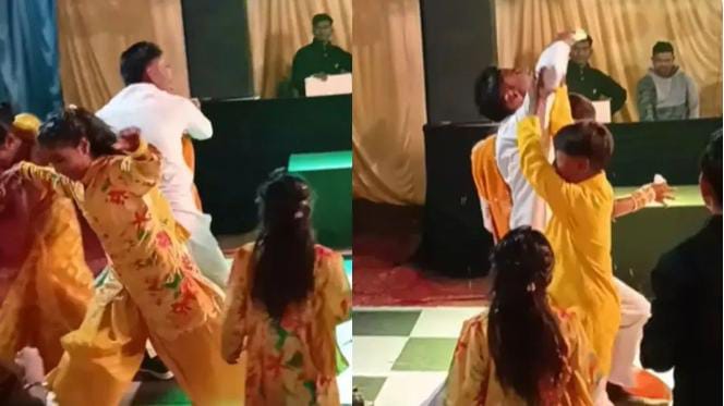 डांस फ्लोर पर ठुम का रही थी महिला तभी एक युवक ने कर दी ऐसी हरकत कि खौल उठा लोगों का खून, देखिए-VIDEO