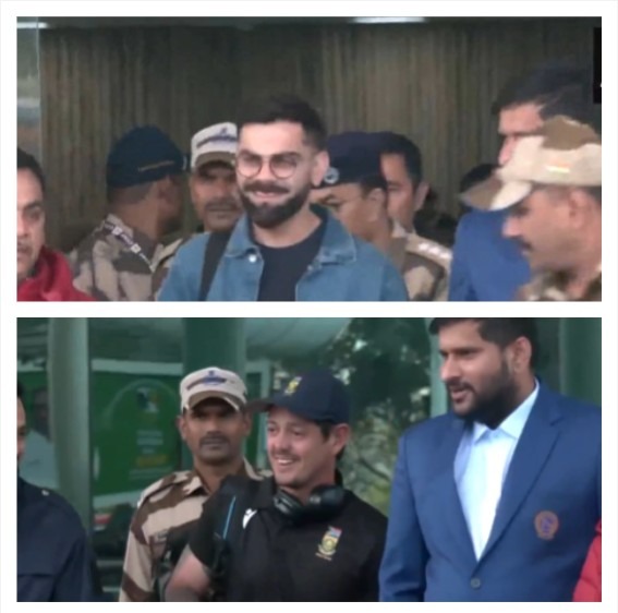 भारत–साउथ अफ्रीका ODI से पहले रांची पहुंचे विराट कोहली और क्विंटन डी कॉक, टिकट काउंटर पर उमड़ी भीड़