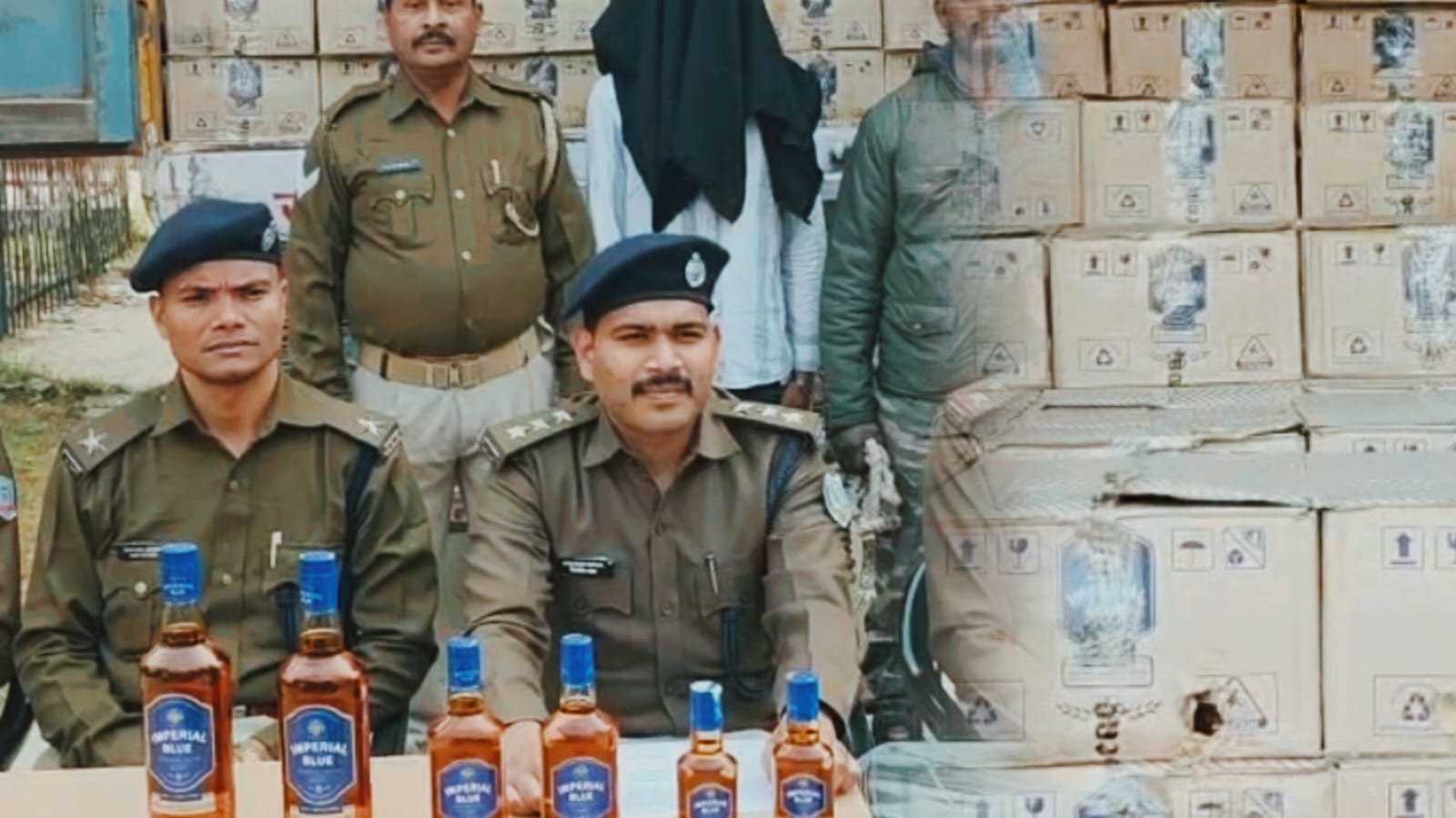 गढ़वा में एक करोड़ की अवैध शराब की खेप जब्त, कंटेनर चालक हिरासत में