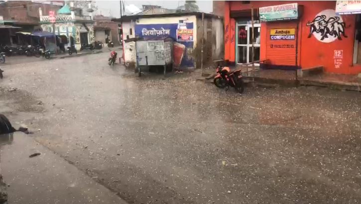 बिगड़ा मौसम का मिजाज, बारिश और ओला वृष्टि से बर्बाद हुईं फसलें