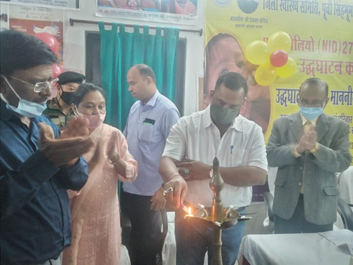 "माधवी" और "लक्ष्मण" को पोलियो ड्राप पिलाकर राज्यस्तरीय प्लस पोलियो अभियान का आगाज